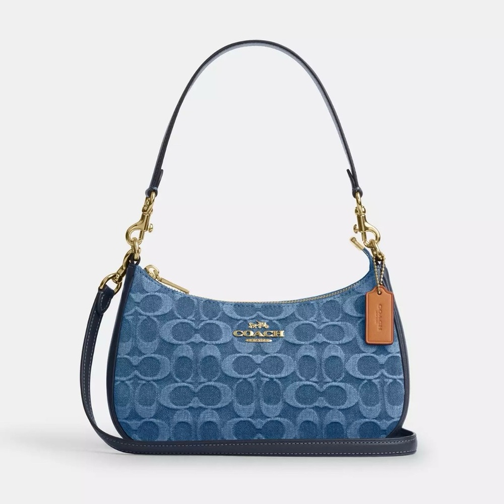 Teri Shoulder Bag In Signature Denim - Picture 5 of 10